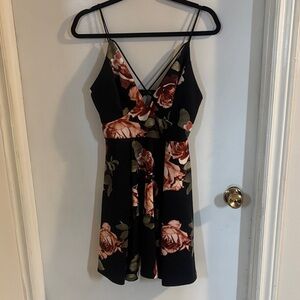 Eclipse Floral Black Dress